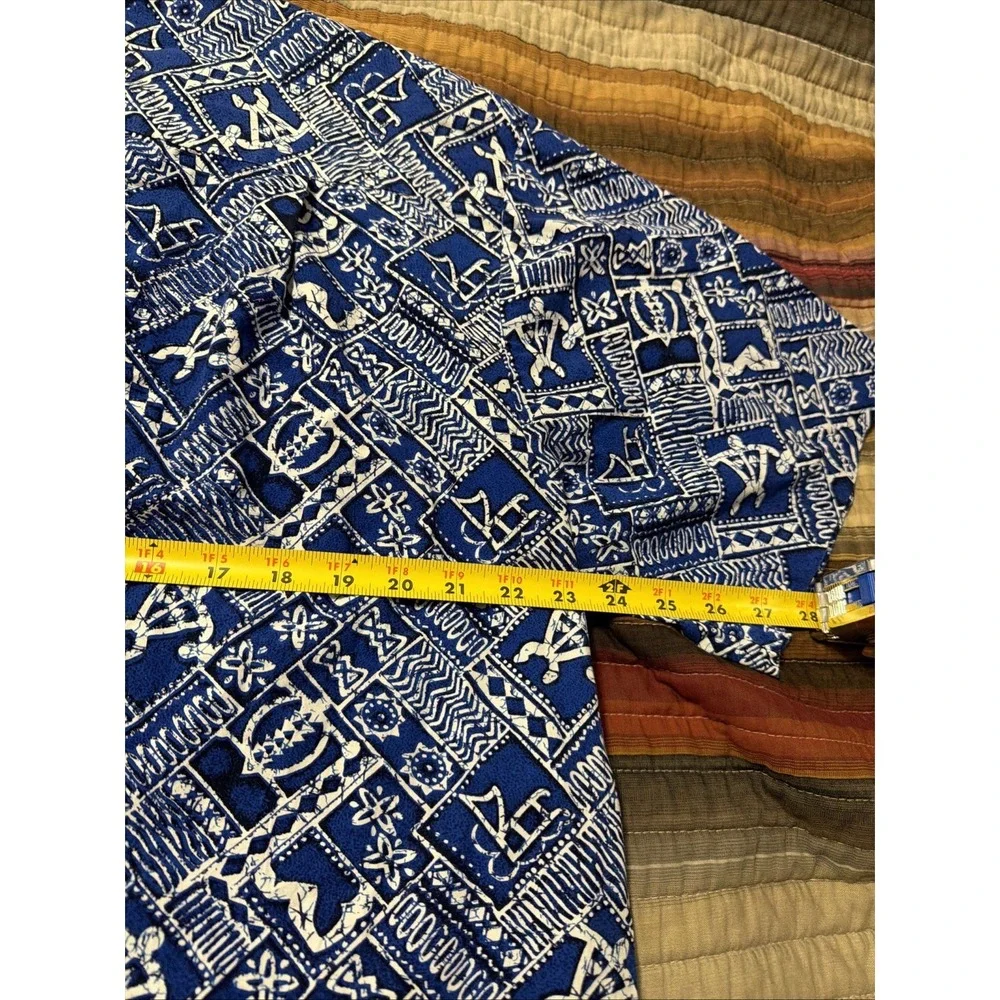 Steve and Barrys Mens Size Large Blue Hawaiian Short Sleeve Button Up - Picture 5 of 6